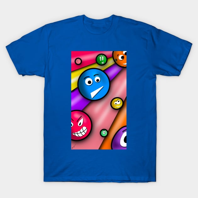 Flying Marbles T-Shirt by skrbly